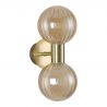 Aplica baie Protectie IP44 metal alama, sticla champagne Luminsphere 2Lt