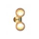 Corpuri de iluminat - Aplica baie Protectie IP44 metal alama, sticla champagne Luminsphere 2Lt