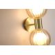 Corpuri de iluminat - Aplica baie Protectie IP44 metal alama, sticla champagne Luminsphere 2Lt