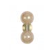Corpuri de iluminat - Aplica baie Protectie IP44 metal alama, sticla champagne Luminsphere 2Lt
