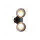 Corpuri de iluminat - Aplica baie Protectie IP44 metal negru, sticla fumurie Luminsphere 2Lt