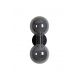 Corpuri de iluminat - Aplica baie Protectie IP44 metal negru, sticla fumurie Luminsphere 2Lt