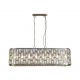 Candelabre, Lustre - Lustra metal alama antic, sticla sampanie Bijou 8Lt