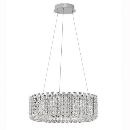 Candelabre, Lustre - Lustra suspendata crom, cristale sticla CELYSIA 60cm