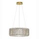 Candelabre, Lustre - Lustra suspendata LED auriu, cristale sticla CELYSIA 60cm