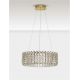 Candelabre, Lustre - Lustra suspendata LED auriu, cristale sticla CELYSIA 60cm