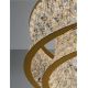 Candelabre, Lustre - Lustra suspendata LED auriu, cristale sticla CELYSIA 80cm