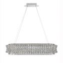 Lustra suspendata LED crom, cristale sticla CELYSIA 100x30cm