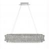Lustra suspendata LED crom, cristale sticla CELYSIA 100x30cm