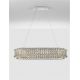 Candelabre, Lustre - Lustra suspendata LED crom, cristale sticla CELYSIA 100x30cm