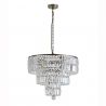 Lustra metal alama antic, cristal transparent Empire 5L