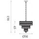 Candelabre, Lustre - Lustra metal alama antic, cristal transparent Empire 5L