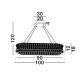 Candelabre, Lustre - Lustra suspendata LED auriu, cristale sticla CELYSIA 100x30cm