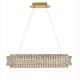 Lustra suspendata LED auriu, cristale sticla CELYSIA 100x30cm