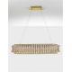 Candelabre, Lustre - Lustra suspendata LED auriu, cristale sticla CELYSIA 100x30cm
