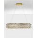 Candelabre, Lustre - Lustra suspendata LED auriu, cristale sticla CELYSIA 100x30cm