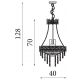Candelabre, Lustre - Lustra metal alama satinata, cristal transparent Louis Phillipe