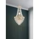 Candelabre, Lustre - Lustra metal alama satinata, cristal transparent Louis Phillipe