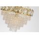 Candelabre, Lustre - Lustra metal alama satinata, cristal transparent Louis Phillipe