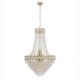 Candelabre, Lustre - Lustra metal alama satinata, cristal transparent Louis Phillipe
