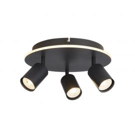 Plafoniere cu spoturi, Spoturi aplicate - Plafoniera cu 3 spoturi metal negru San Diego