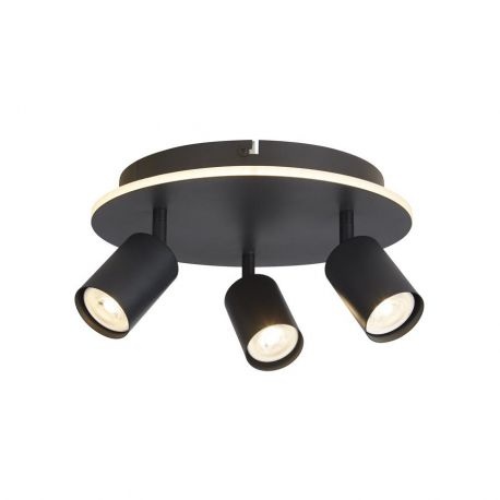 Plafoniere cu spoturi, Spoturi aplicate - Plafoniera cu 3 spoturi metal negru San Diego