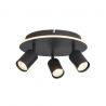 Plafoniera cu 3 spoturi metal negru San Diego