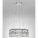 Pendule, Lustre suspendate - Lustra suspendata LED crom, cristale sticla NUVIA 60cm