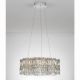 Pendule, Lustre suspendate - Lustra suspendata LED crom, cristale sticla NUVIA 60cm