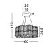 Pendule, Lustre suspendate - Lustra suspendata LED crom, cristale sticla NUVIA 60cm