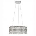 Lustra suspendata LED crom, cristale sticla NUVIA 60cm