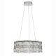 Pendule, Lustre suspendate - Lustra suspendata LED crom, cristale sticla NUVIA 60cm