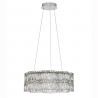 Lustra suspendata LED crom, cristale sticla NUVIA 60cm
