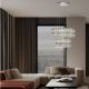 Pendule, Lustre suspendate - Lustra suspendata LED crom, cristale sticla NUVIA 60cm