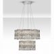 Pendule, Lustre suspendate - Lustra suspendata LED crom, cristale sticla NUVIA 60cm