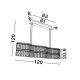 Pendule, Lustre suspendate - Lustra suspendata LED crom, cristale sticla NUVIA 120cm