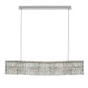 Lustra suspendata LED crom, cristale sticla NUVIA 120cm