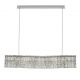 Pendule, Lustre suspendate - Lustra suspendata LED crom, cristale sticla NUVIA 120cm