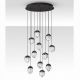 Pendule, Lustre suspendate - Lustra cu 12 pendule LED ALICIA
