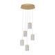 Lustra aurie cu 5 pendule LED PHOS 