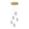 Lustra aurie cu 5 pendule LED PHOS 