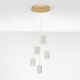 Pendule, Lustre suspendate - Lustra aurie cu 5 pendule LED PHOS