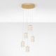Pendule, Lustre suspendate - Lustra aurie cu 5 pendule LED PHOS