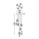 Pendule, Lustre suspendate - Lustra aurie cu 5 pendule LED PHOS