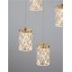 Pendule, Lustre suspendate - Lustra aurie cu 5 pendule LED PHOS