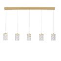 Lustra aurie cu 5 pendule LED PHOS 