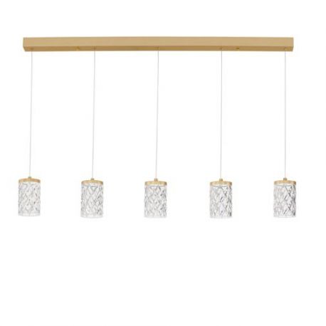 Pendule, Lustre suspendate - Lustra aurie cu 5 pendule LED PHOS