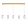 Lustra aurie cu 5 pendule LED PHOS 