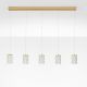 Pendule, Lustre suspendate - Lustra aurie cu 5 pendule LED PHOS