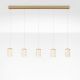 Pendule, Lustre suspendate - Lustra aurie cu 5 pendule LED PHOS